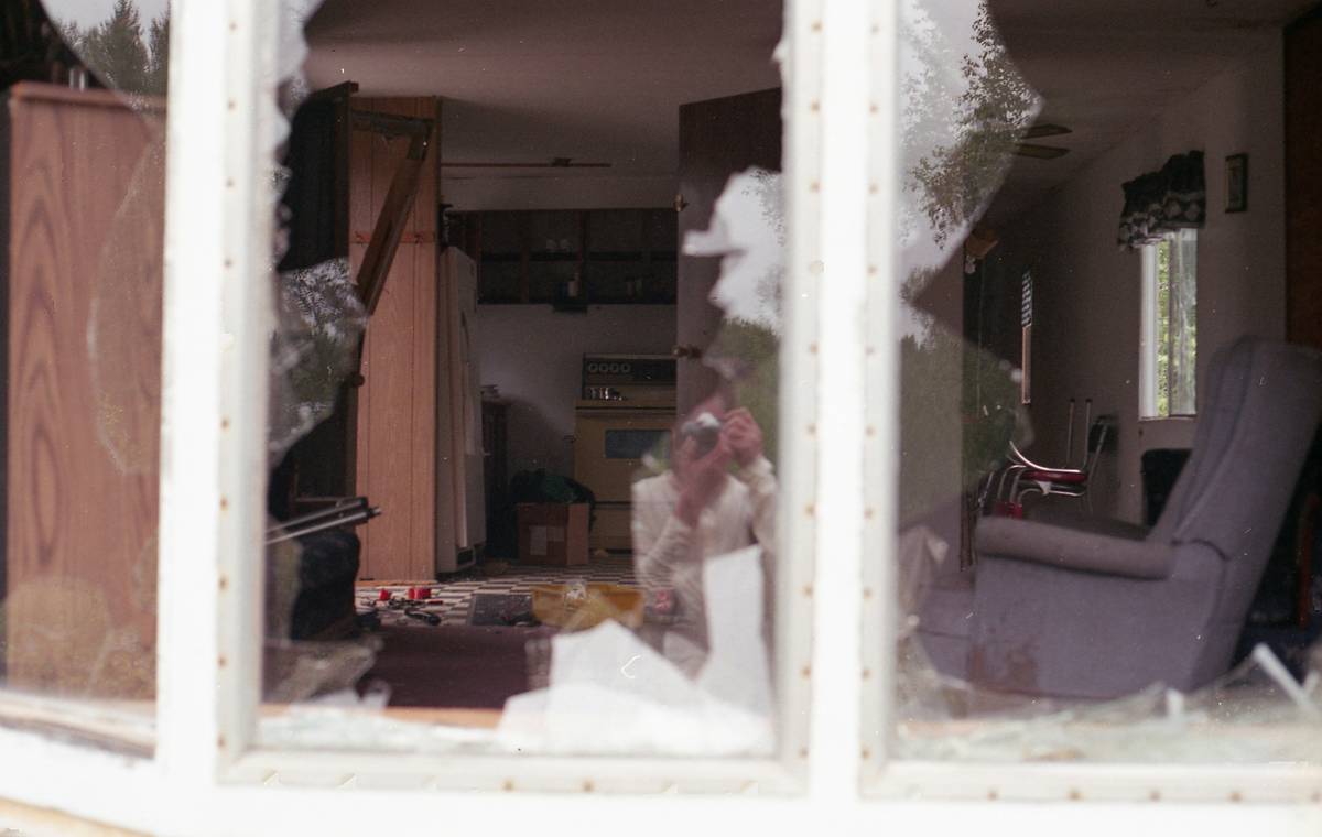 Burglary scene with timestamped photos showing forced entry and missing items for Burglary Claim Documentation Requirements